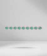 Load image into Gallery viewer, Floating Emeralds &amp; Diamond Bracelet

