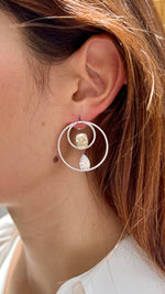 Load image into Gallery viewer, Yellow and White Diamond Earrings

