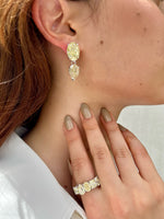 Load image into Gallery viewer, 10 carat Yellow Diamond mix match studs with 5 carat Pear drops
