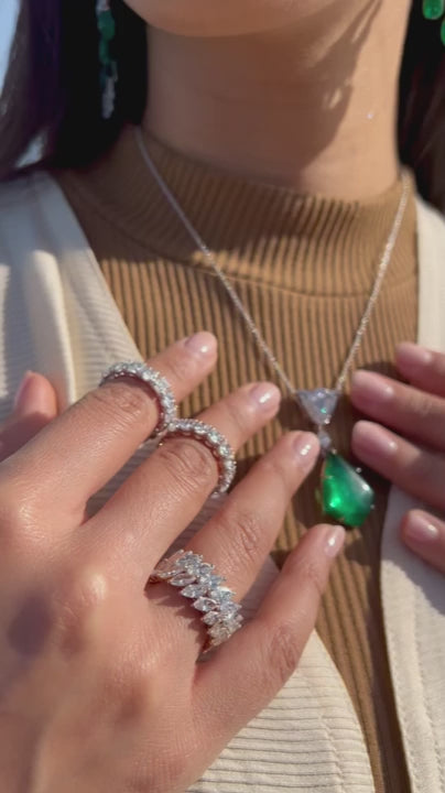 0.20ct Emeraldcut Diamond Eternity Ring