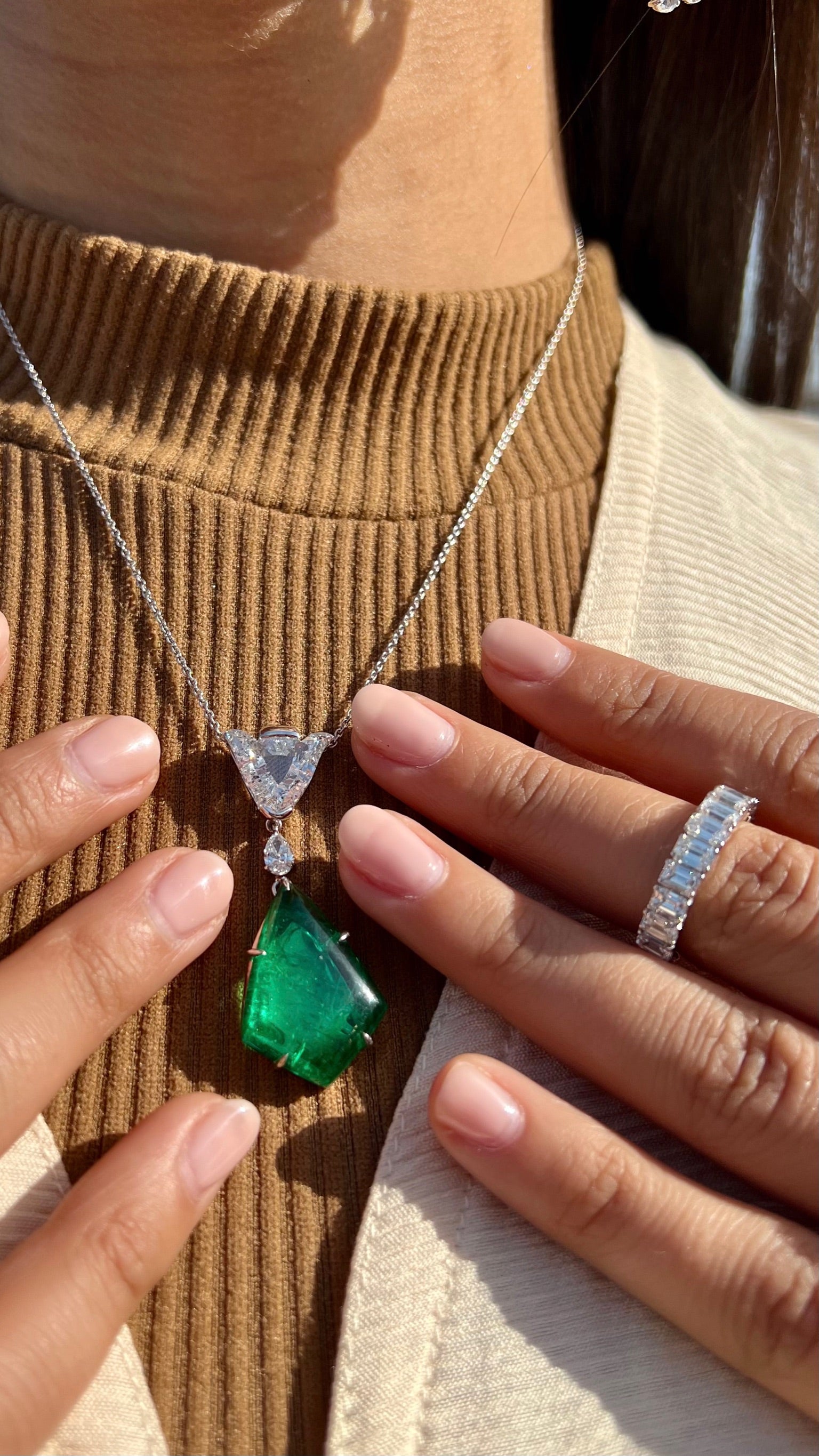 0.20ct Emeraldcut Diamond Eternity Ring