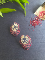 Load image into Gallery viewer, Ruby Peacock Earrings
