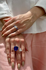 Load image into Gallery viewer, Tanzanite and diamond heart ring
