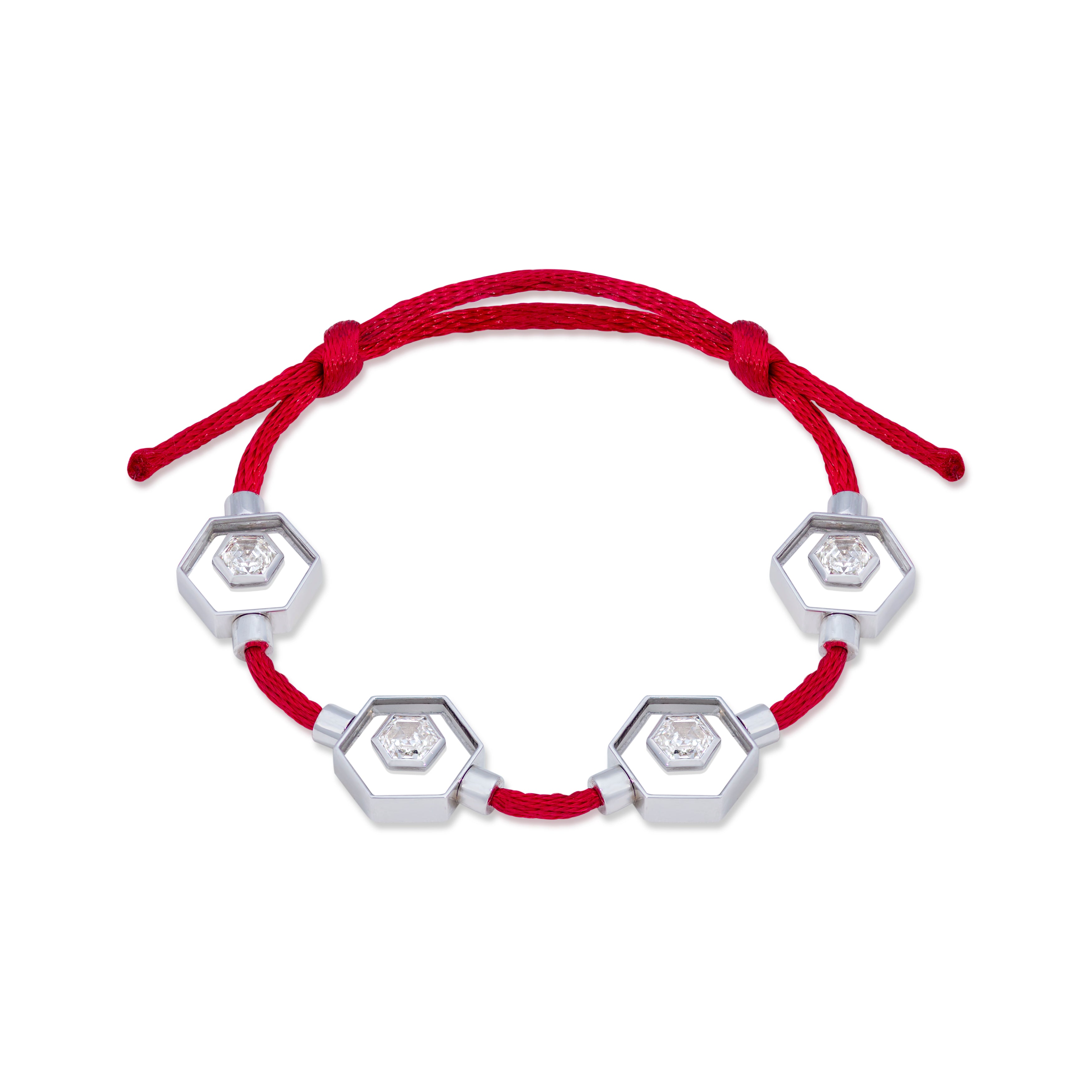 Hexagon diamond bracelet