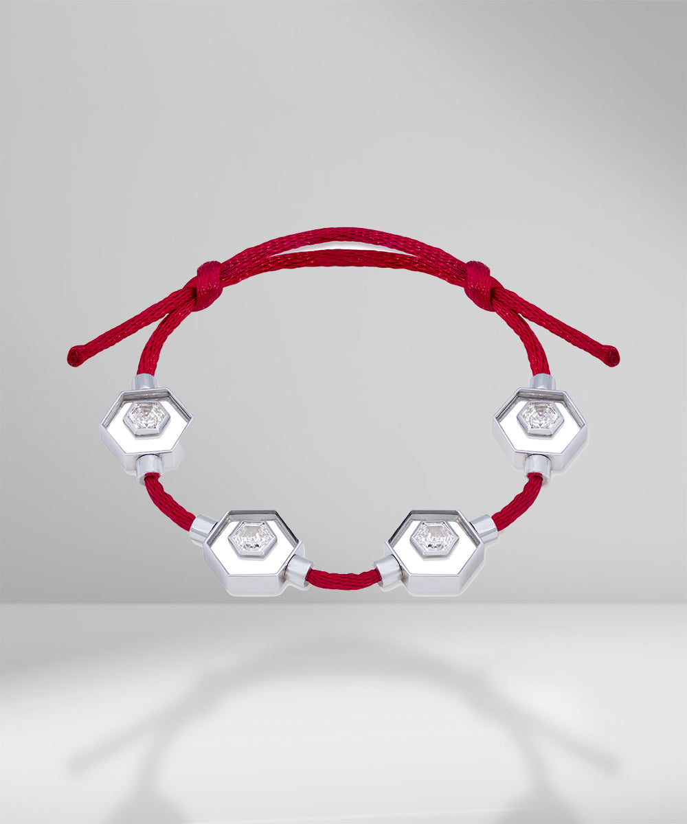 Hexagon diamond bracelet