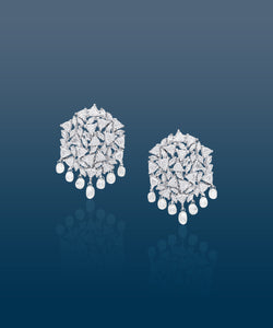 Modern Earrings with Diamond Drops