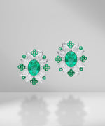 Load image into Gallery viewer, Oval Emerald Earrings
