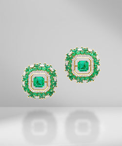Floating 1.50/1.50ct Emerald Earrings