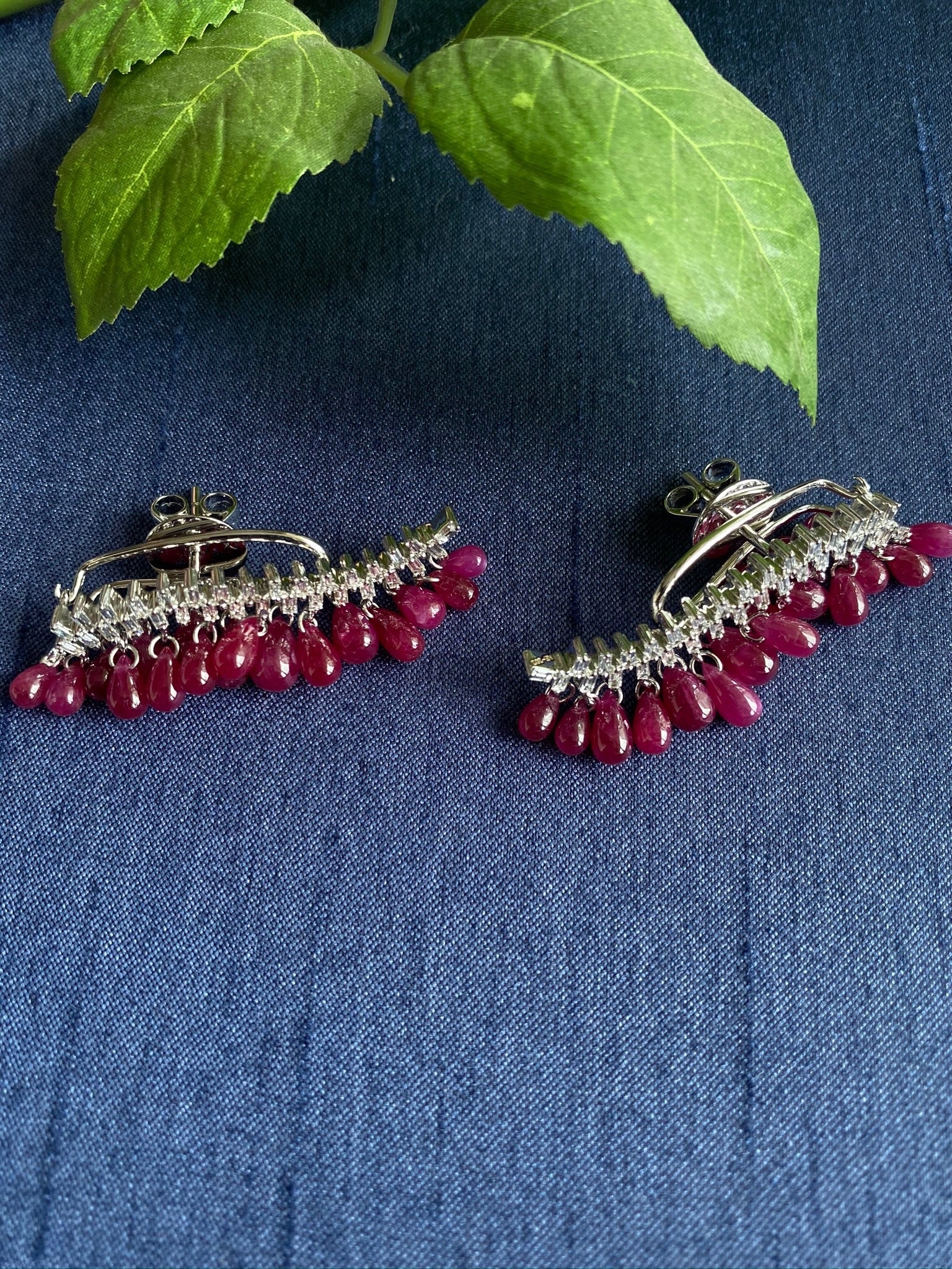 Ruby And Diamond Earring