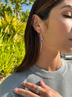 Load image into Gallery viewer, Tanzanite Oval hoops earring
