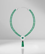 Load image into Gallery viewer, Statement Emerald, Ruby &amp; Diamond Necklace
