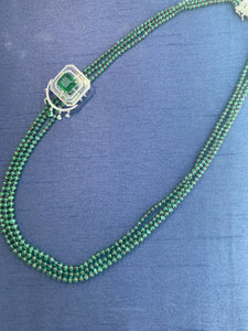 Statement Emerald Ruby & Diamond Necklace (Convertible into Brooch)