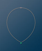 Load image into Gallery viewer, Emerald Pear Rose Gold Necklace

