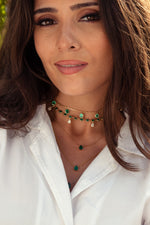 Load image into Gallery viewer, Emerald &amp; Diamond Statement Necklace
