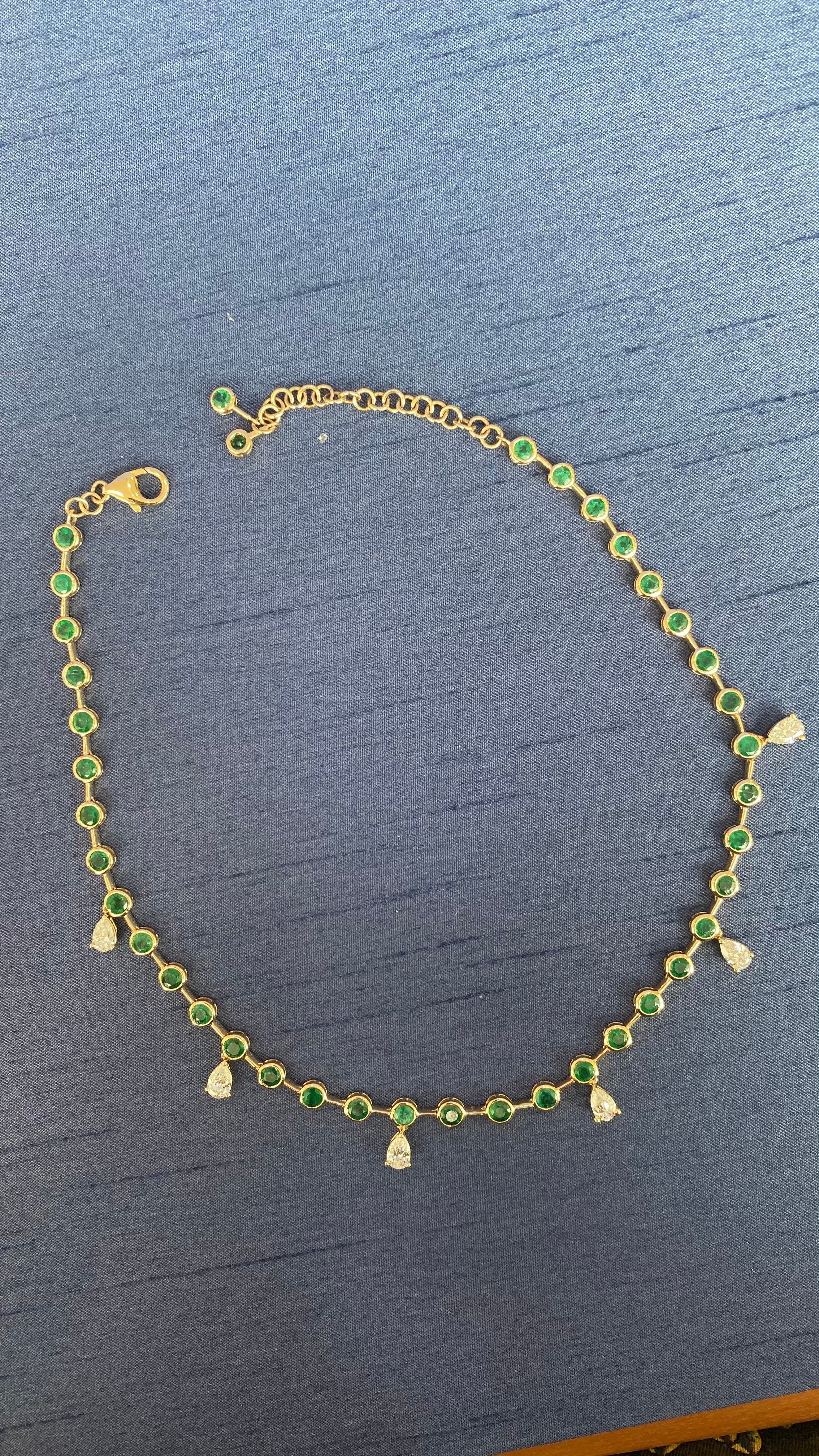 Emerald & Diamond Statement Necklace