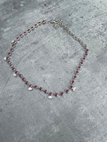 Load image into Gallery viewer, Round rubies with marquise diamond choker
