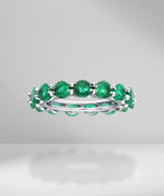 Load image into Gallery viewer, 0.30ct Round Emerald Eternity Band
