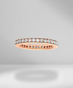 Load image into Gallery viewer, Full Eternity Round Diamond Rose Gold Ring
