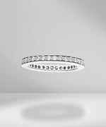 Load image into Gallery viewer, Full Eternity Round Diamond White Gold Ring
