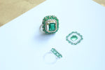 Load image into Gallery viewer, Floating 6.50ct Emerald Ring
