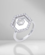 Load image into Gallery viewer, Hexagon diamond ring
