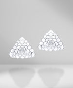 Load image into Gallery viewer, Design Enamel Earrings with Trillion Diamonds
