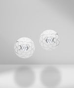 Load image into Gallery viewer, Design Enamel Earrings with Round Diamonds
