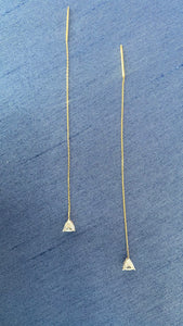 Ary Pret Threader Collection Trillion Diamond Earring