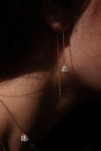 Ary Pret Threader Collection Trillion Diamond Earring