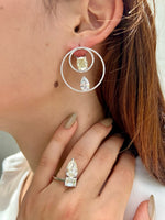 Load image into Gallery viewer, Cushion, Heart and Pear Diamond Hoops
