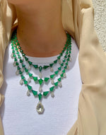 Load image into Gallery viewer, Diamond and emerald necklace
