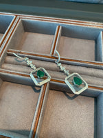 Load image into Gallery viewer, Diamond and Pear Emerald Earring
