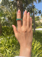 Load image into Gallery viewer, 0.20ct Pear Emerald Eternity Ring
