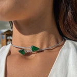 Load image into Gallery viewer, Emerald and diamond choker
