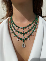 Load image into Gallery viewer, Diamond and emerald necklace
