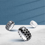 Load image into Gallery viewer, Design Enamel Rings with Pear Diamonds

